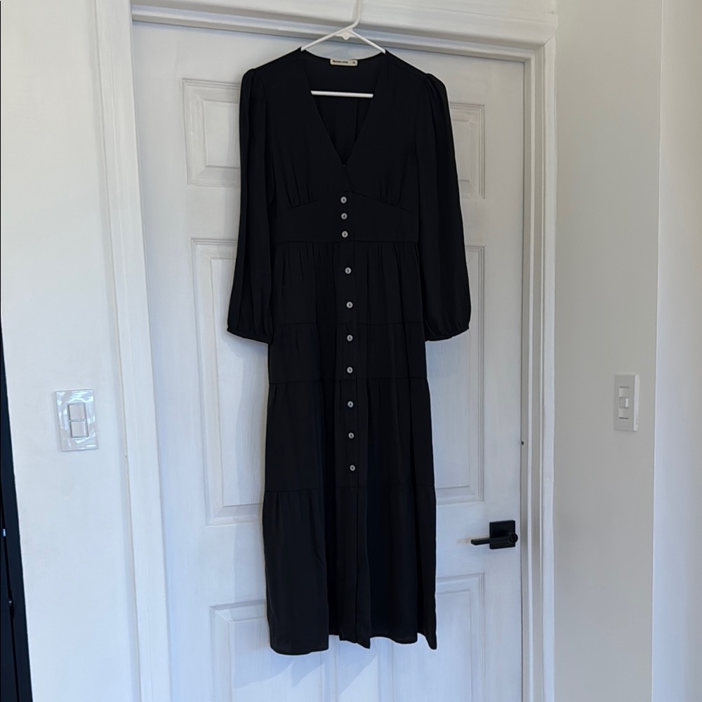 Marine Layer Black Midi Dress